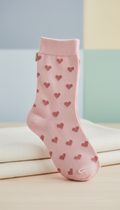 Heart pattern petal pink Socky Pop